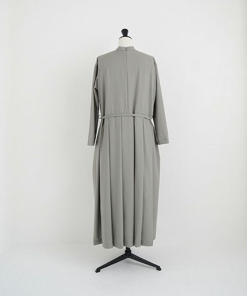 Mochi.モチ.high neck dress [mo-op-01-/green grey]