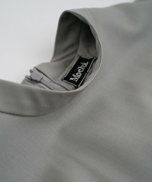 Mochi.モチ.high neck dress [mo-op-01-/green grey]