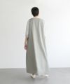 Mochi.モチ.v-neck dress [mo-op-02-/green grey]