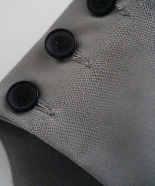 Mochi.モチ.v-neck dress [mo-op-02-/green grey]