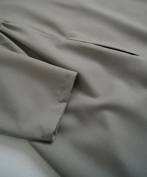 Mochi.モチ.trapeze dress [mo-op-03-/green grey]