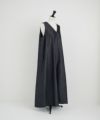Mochi.モチ.v-neck denim dress [mo-op-04/dark indigo/・1]