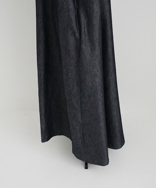 Mochi.モチ.v-neck denim dress [mo-op-04/dark indigo/・1]