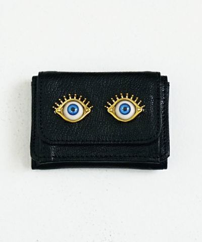 AHCAHCUM.あちゃちゅむ.お目目の財布 【black】