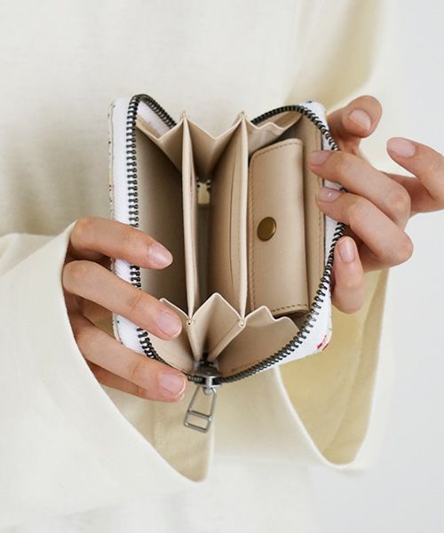 macromauro マクロマウロ.SPLASH WALLET R [ECRU]_