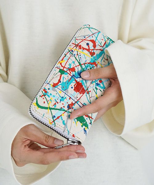 macromauro マクロマウロ.SPLASH WALLET M [ECRU]