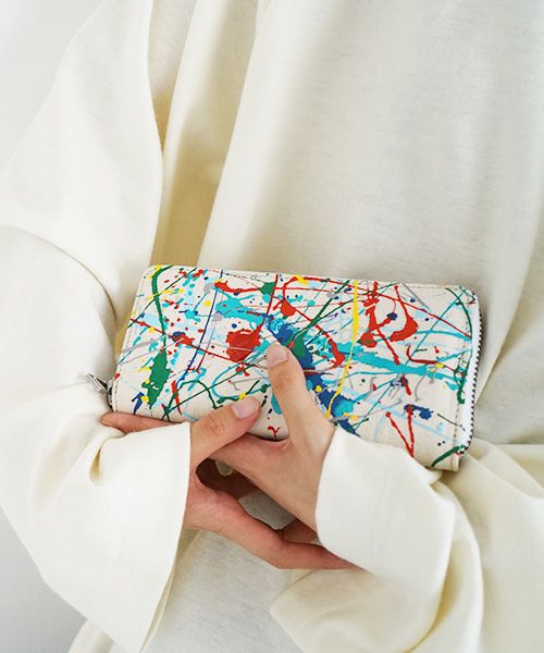 macromauro マクロマウロ.SPLASH WALLET M [ECRU]