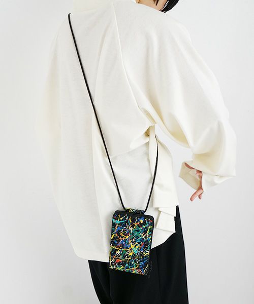 macromauro マクロマウロ.SPLASH SHOULDER WALLET [BLACK]_