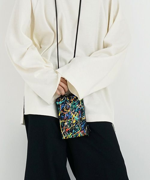 macromauro マクロマウロ.SPLASH SHOULDER WALLET [BLACK]_