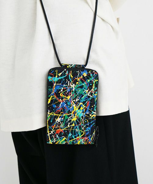 macromauro マクロマウロ.SPLASH SHOULDER WALLET [BLACK]_
