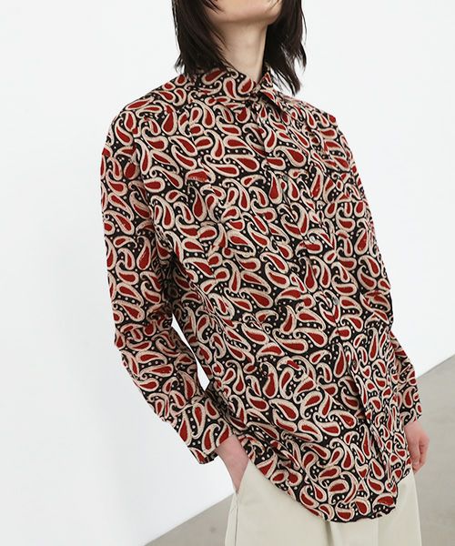 Edwina Hoerl.エドウィナホール.HEMD FREIHEITSLIEBE [17/EH44SH-03/BLOCK PRINT paisley]_