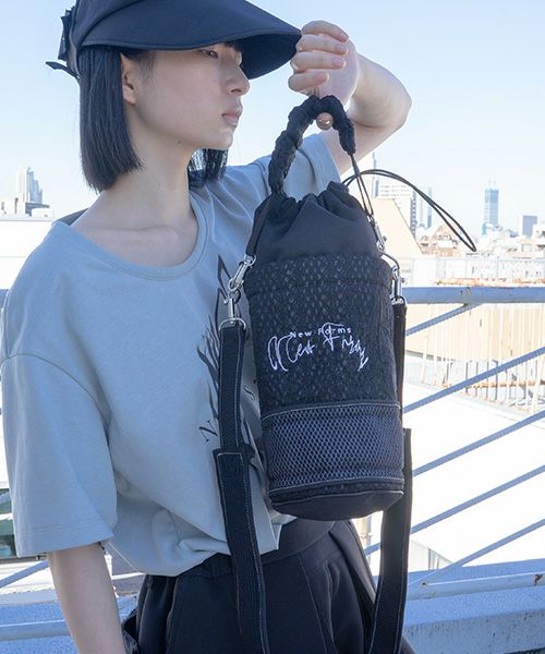 BALMUNG  バルムング.22SS25 ボタニックレースバケットバッグ[黒]