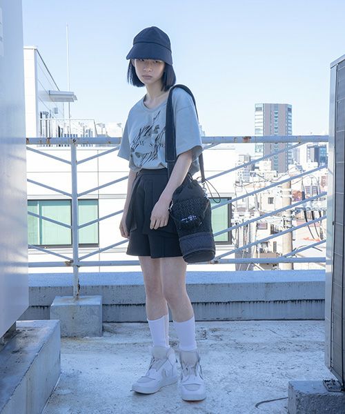 BALMUNG  バルムング.22SS25 ボタニックレースバケットバッグ[黒]