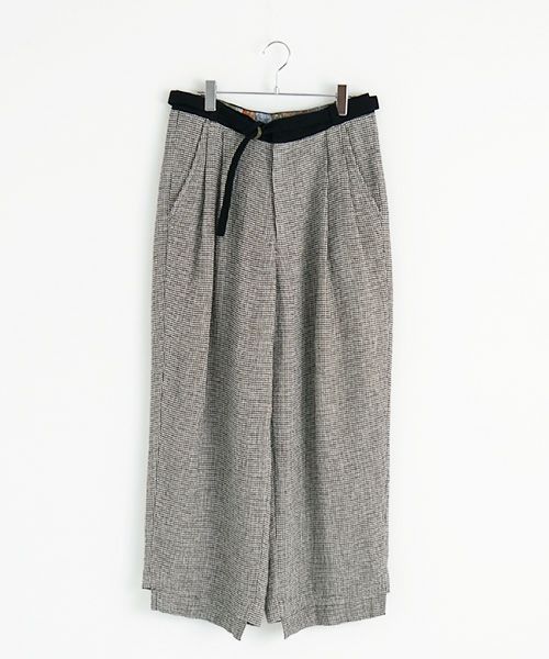 ohta.オオタ.black linen silk pants [pt-30B]