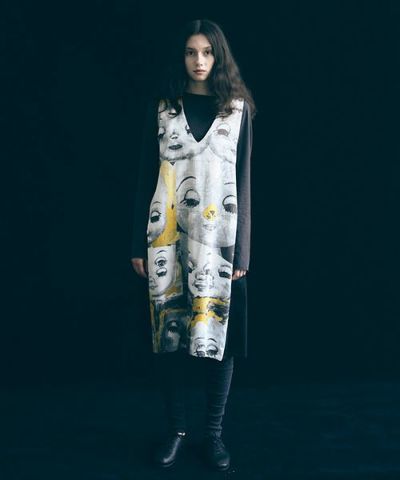 TOO HAJIMU.トヲハジム.眠子v-neck one piece [TOO-001-04 - 眠子×black/sa]