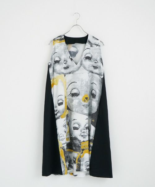 TOO HAJIMU.トヲハジム.眠子v-neck one piece [TOO-001-04 - 眠子×black/sa]