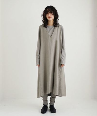 Mochi / home&miles.モチ / ホーム＆マイルズ.v-neck one piece [mud grey]