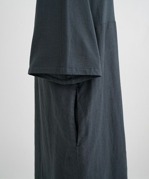 Mochi / home&miles.モチ / ホーム＆マイルズ.organic cotton ＆ linen layered one piece [sumi]