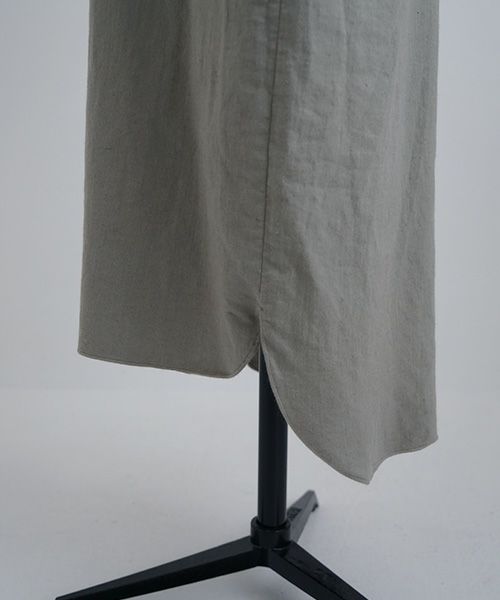 Mochi / home&miles.モチ / ホーム＆マイルズ.organic cotton ＆ linen layered one piece [mud grey]