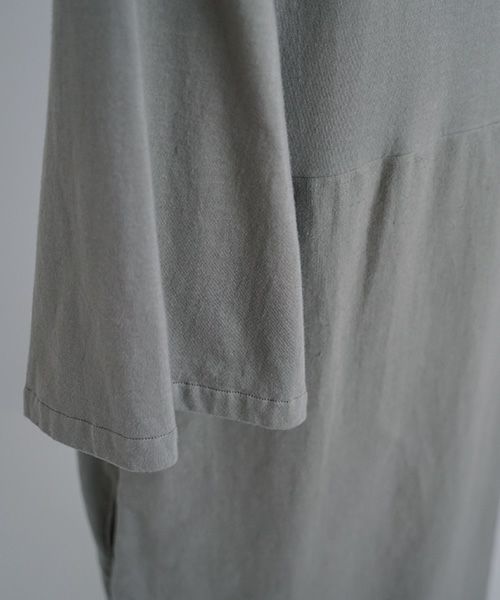 Mochi / home&miles.モチ / ホーム＆マイルズ.organic cotton ＆ linen layered one piece [mud grey]
