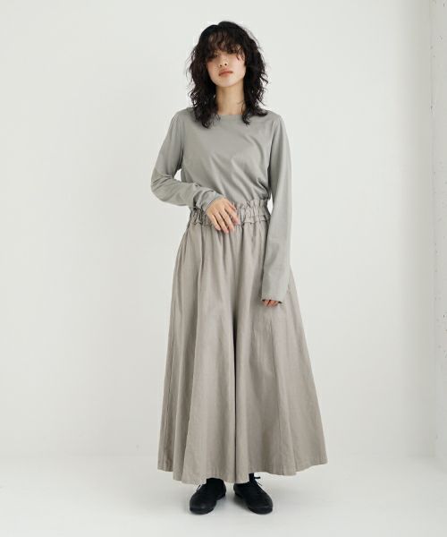 Mochi / home&miles.モチ / ホーム＆マイルズ.panel wide pants [mud grey/・1]
