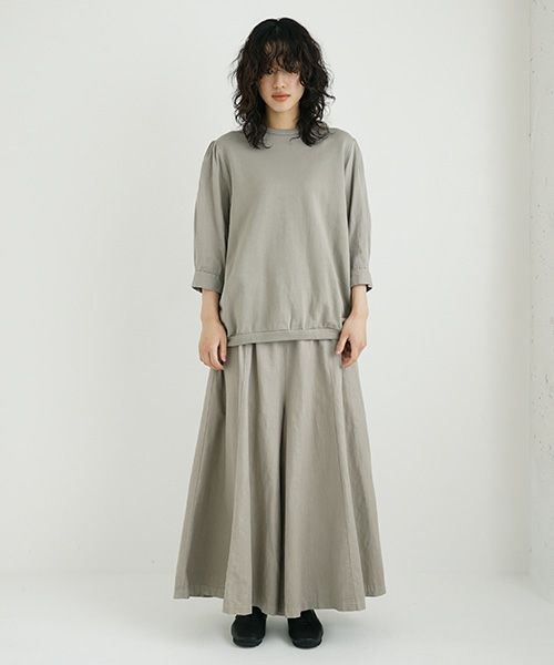 Mochi / home&miles.モチ / ホーム＆マイルズ.panel wide pants [mud grey/・1]