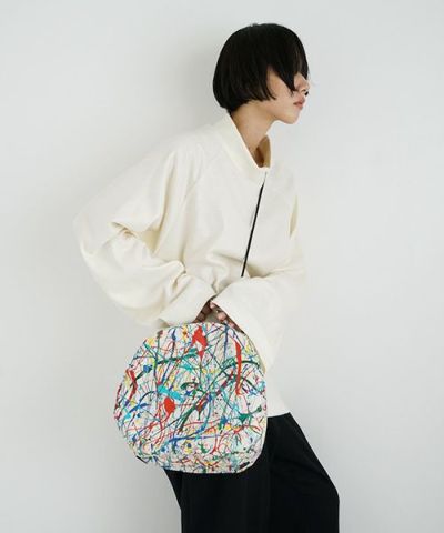 macromauro マクロマウロ.DRAM BAG M SPLASH[ECRU]