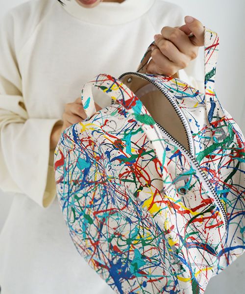 macromauro マクロマウロ.DRAM BAG M SPLASH[ECRU]