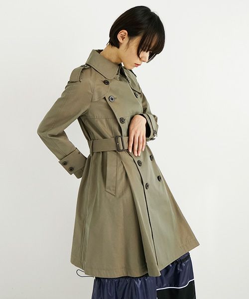 SWANLAKE スワンレイク.Circular trench coat[CO-734/Khaki]