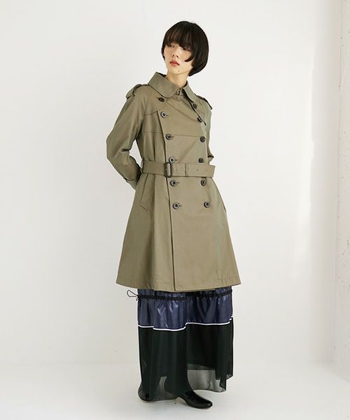 SWANLAKE スワンレイク.Circular trench coat[CO-734/Khaki]