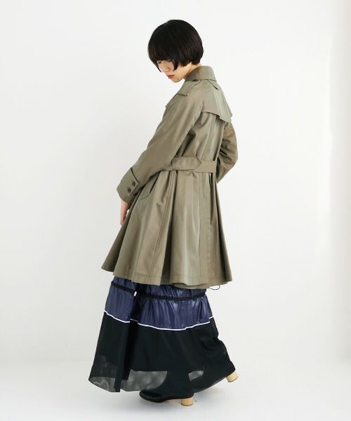 SWANLAKE スワンレイク Circular trench coat[CO-734/Khaki]