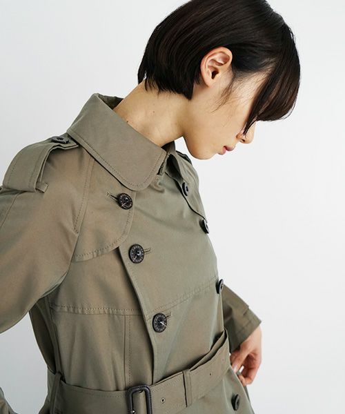 SWANLAKE スワンレイク.Circular trench coat[CO-734/Khaki]