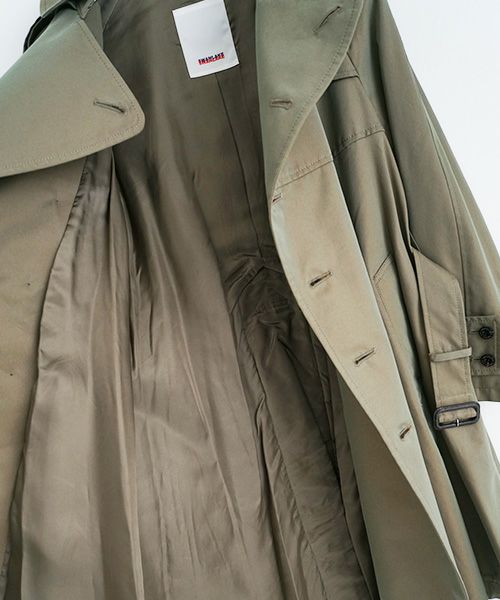 SWANLAKE スワンレイク.Circular trench coat[CO-734/Khaki]