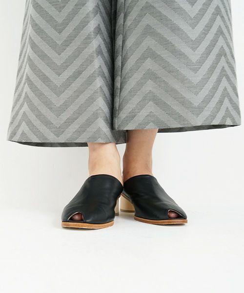 _Fot フォート wood heel mule sandals soft_circle(maple