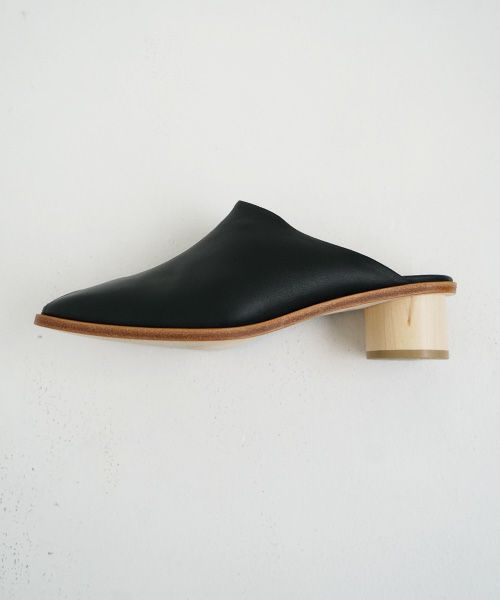 _Fot フォート wood heel mule sandals soft_circle(maple