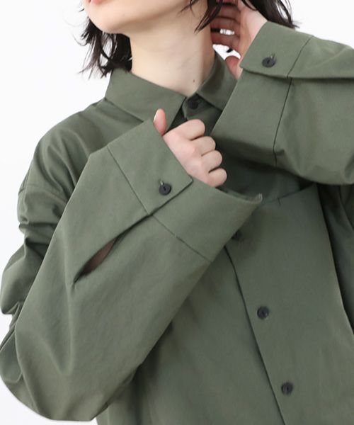 VUy.ヴウワイ.two slit shirt vuy-a22-s01[GREEN]_