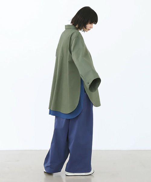 VUy.ヴウワイ.two slit shirt vuy-a22-s01[GREEN]_