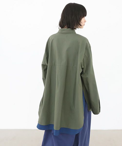 VUy.ヴウワイ.two slit shirt vuy-a22-s01[GREEN]_