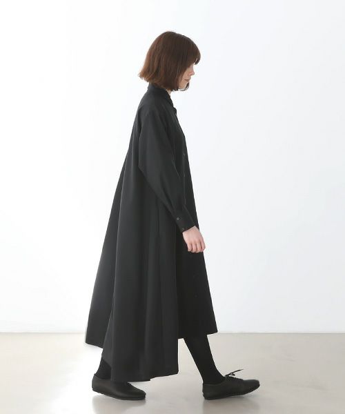 Mochi.モチ.fishtail dress [ma22-op-01/black・1]