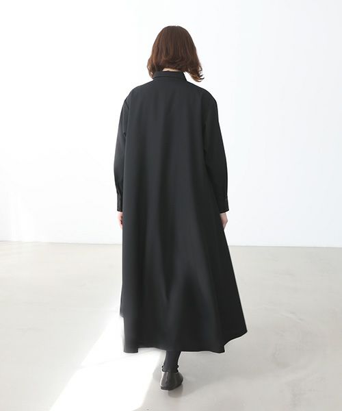 Mochi.モチ.fishtail dress [ma22-op-01/black・1]