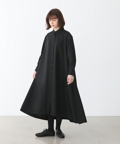 Mochi.モチ.fishtail dress [ma22-op-01/black・1]
