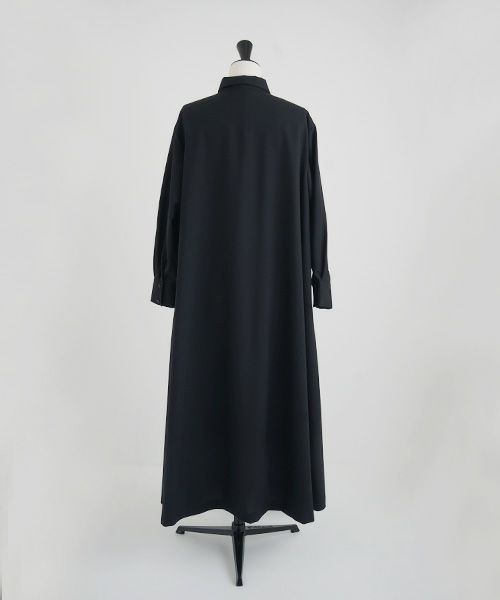 Mochi.モチ.fishtail dress [ma22-op-01/black・1]