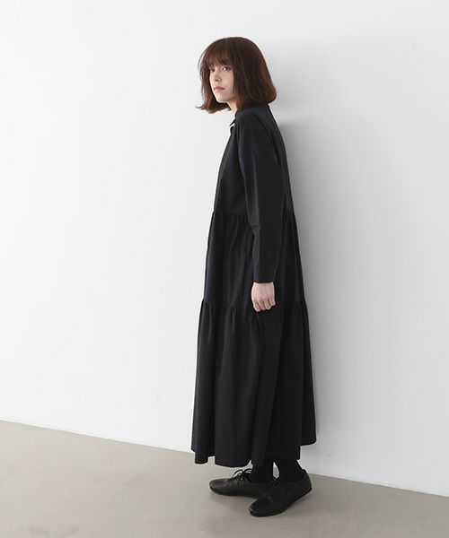 Mochi.モチ.tiered dress [ma22-op-03/black・2]