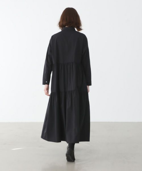 Mochi.モチ.tiered dress [ma22-op-03/black・2]