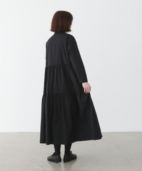 Mochi.モチ.tiered dress [ma22-op-03/black・2]