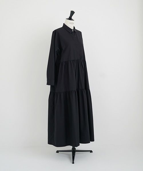 Mochi.モチ.tiered dress [ma22-op-03/black・2]