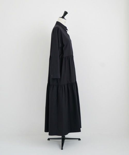 Mochi.モチ.tiered dress [ma22-op-03/black・2]