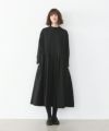 Mochi.モチ.hight neck tuck dress [ma22-op-04/black]