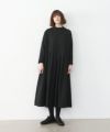 Mochi.モチ.hight neck tuck dress [ma22-op-04/black]
