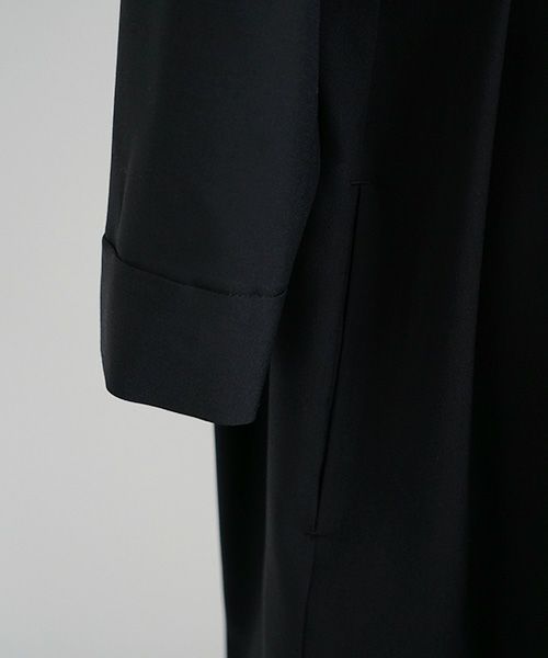 Mochi.モチ.hight neck tuck dress [ma22-op-04/black]